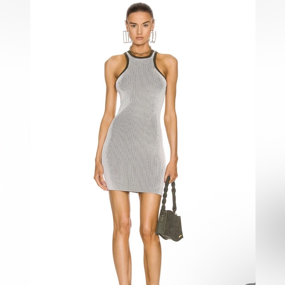 NWOT SER.O.YA Jill Ribbed Halter Mini Dress With Zip Up Back - Picture 7 of 11